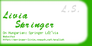 livia springer business card